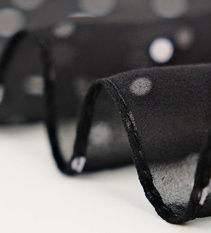 Polka Print Long Lightweight Scarf