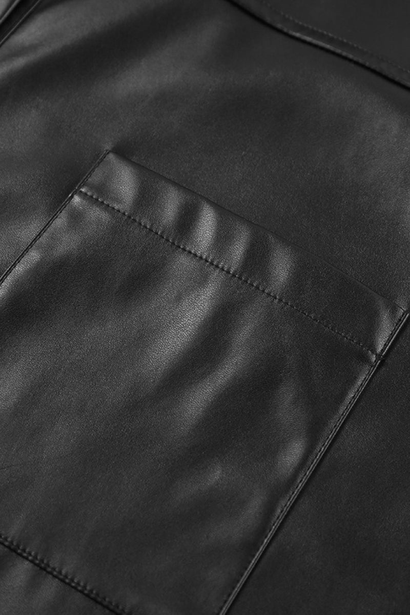 Moto Style Faux Leather Jacket