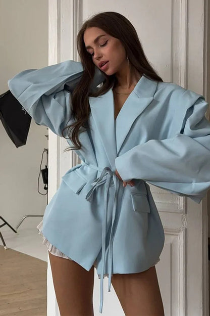 Elegant Turn-down Collar Blazer