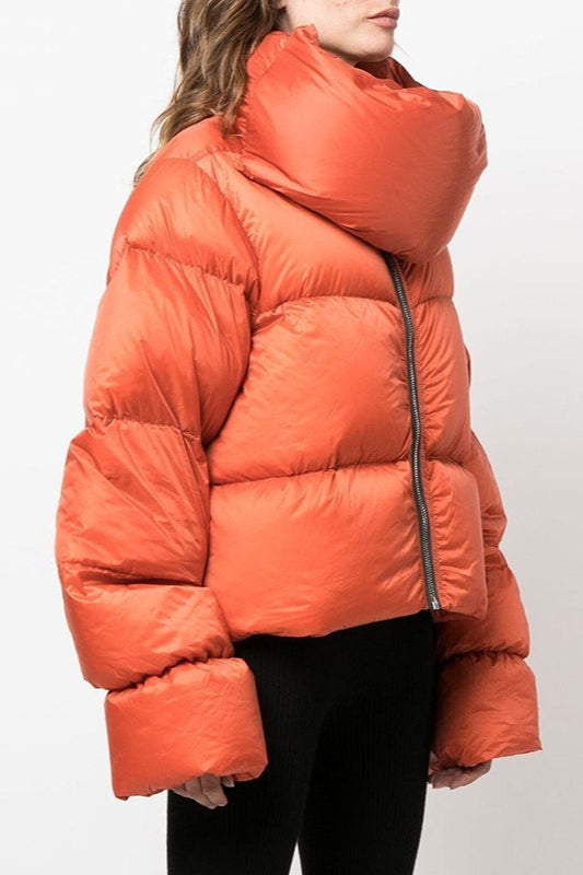 Thickened High Collar Puffer Coat