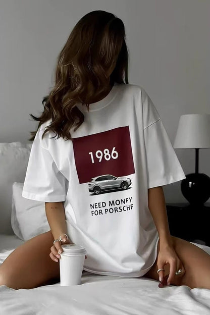 Cotton Graphic Print Loose Fit Short Sleeve Tee