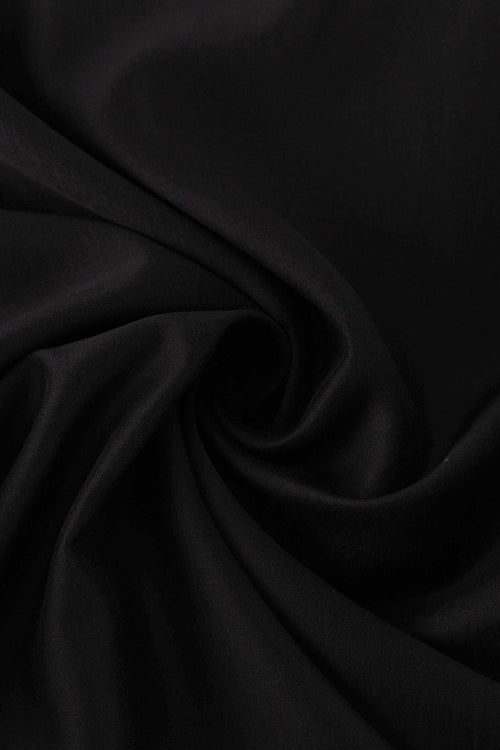 Double Layer Sheer Black High Slit Bodycon Skirt