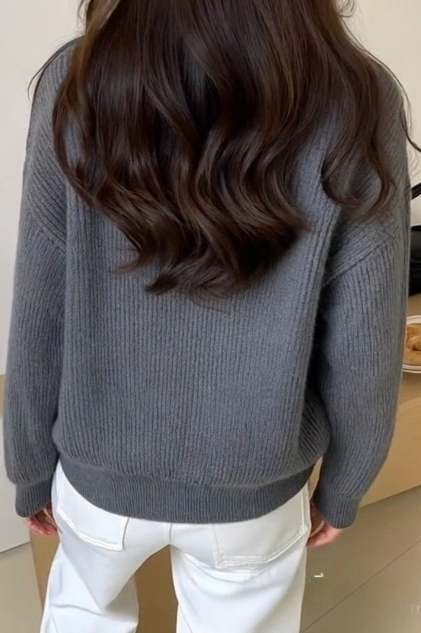 Loose Fit High Neck Sweater