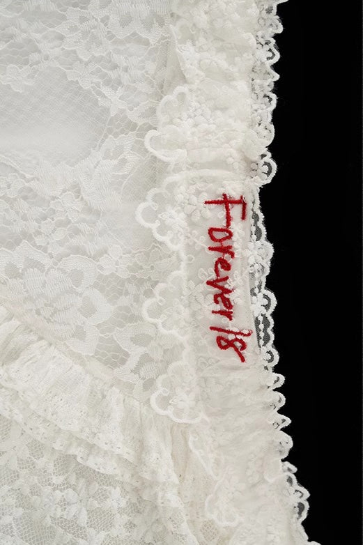 Hot Girl Lace Tiered Mesh Stylish Slim Midi Skirt