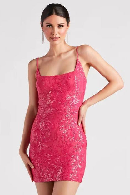 Sequin Cami Bodycon Slim Mini Sequin Dress