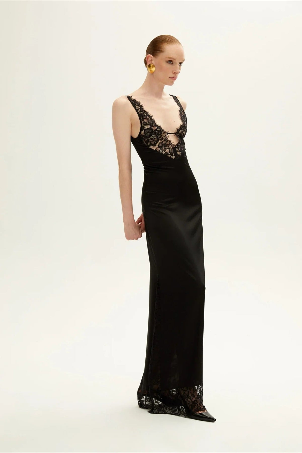 V Neck Lace Bandage Sleeveless Cocktail Formal Dress
