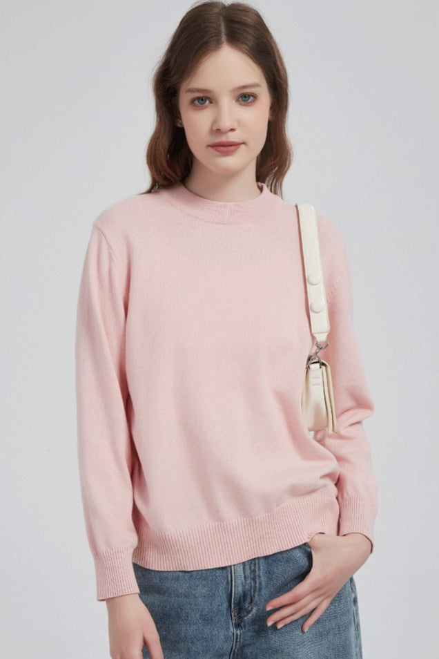 Cotton Solid Color Essential Knit Top