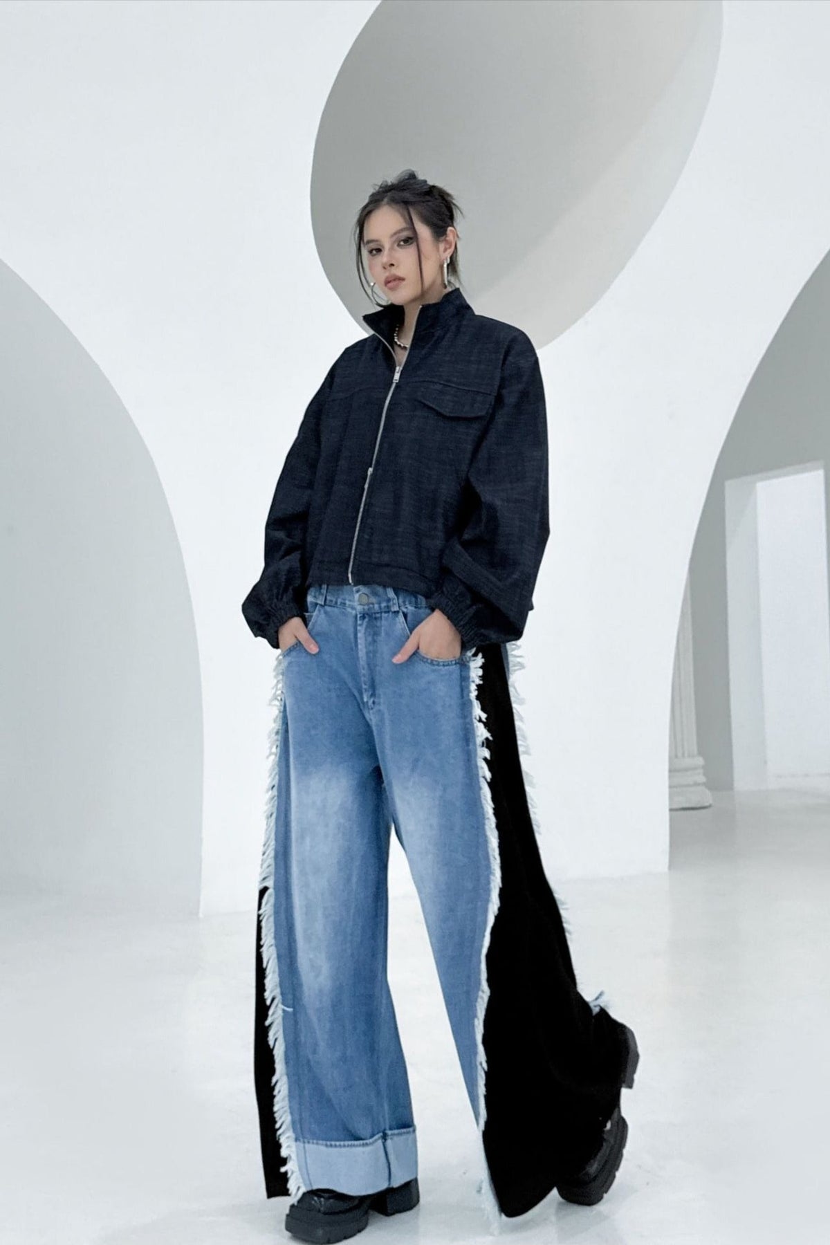 Denim Workwear Lapel Jacket