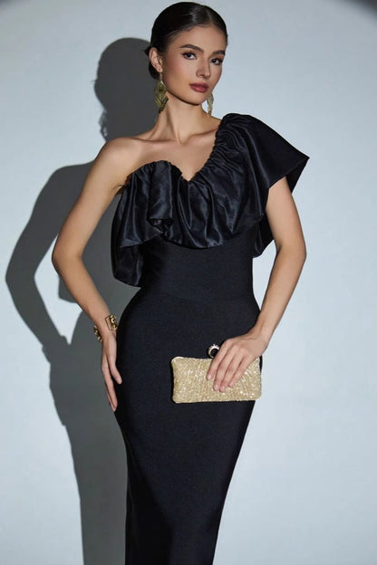 Ruffled Bandage Formal Dress