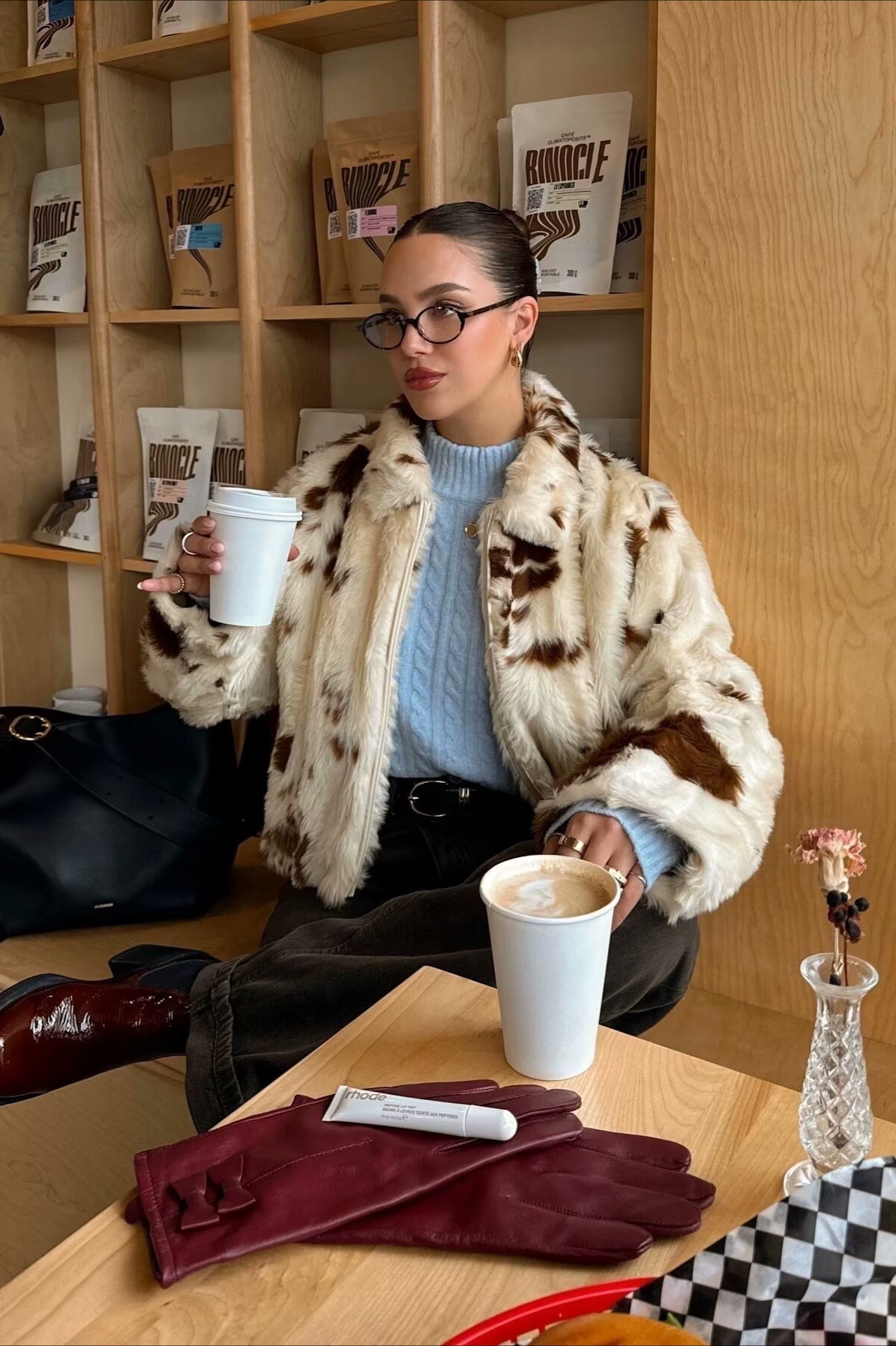 Faux Fur Leopard Pattern Coat
