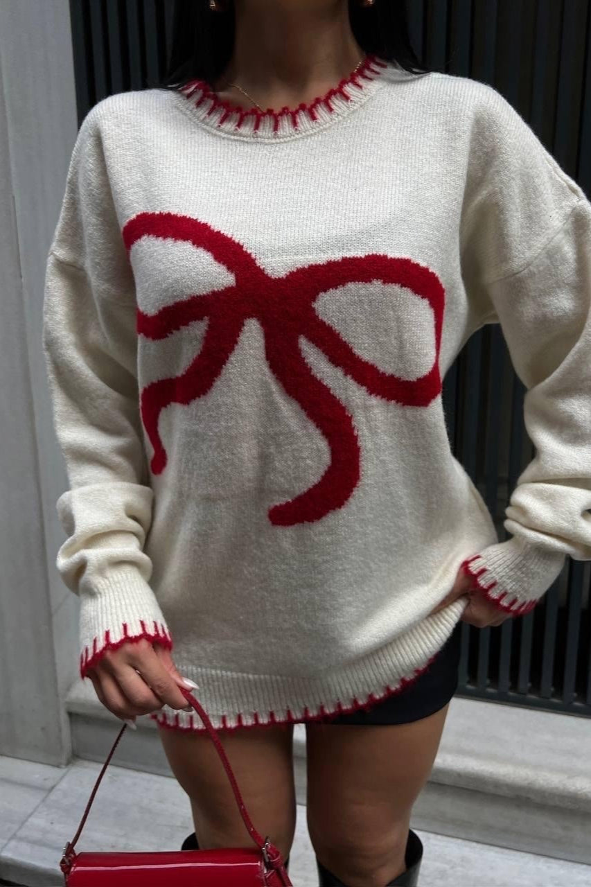 Pullover Bow Detail Sweater