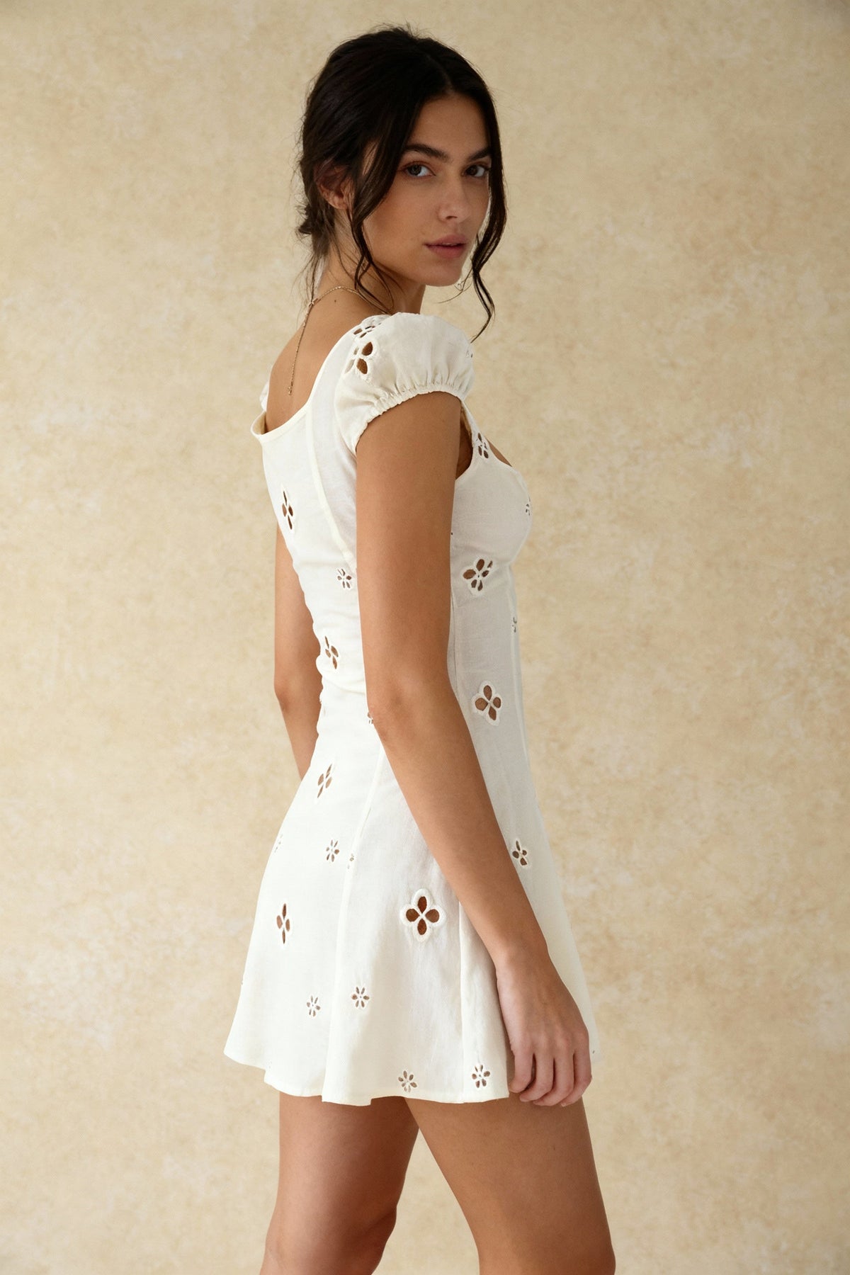 High Waist e Beachwear Bodycon Hollow Out Sundress