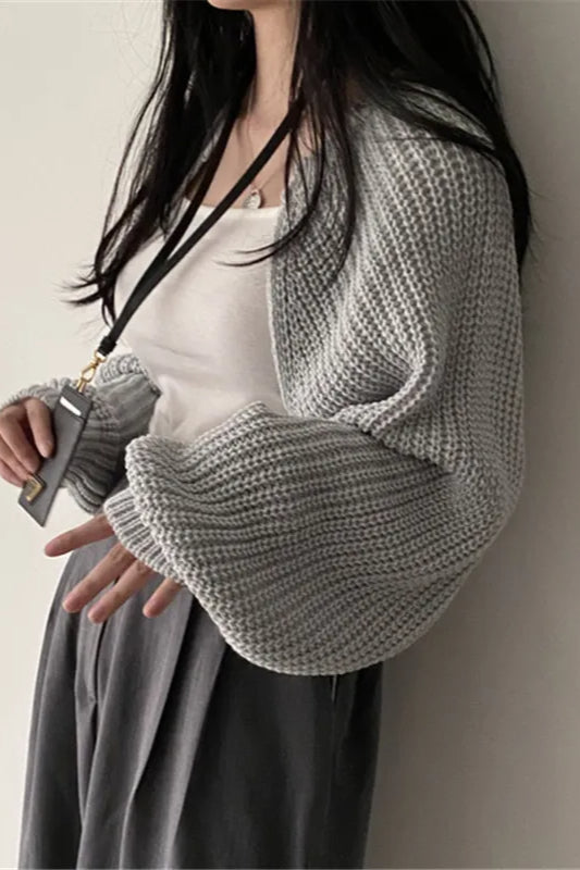 Elegant Knit Batwing Cardigan