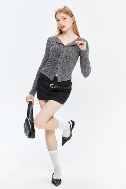 Single Breasted Knit Cardigan