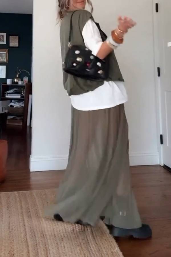 Mist Drape Pleated Floor-Mounting Skirt