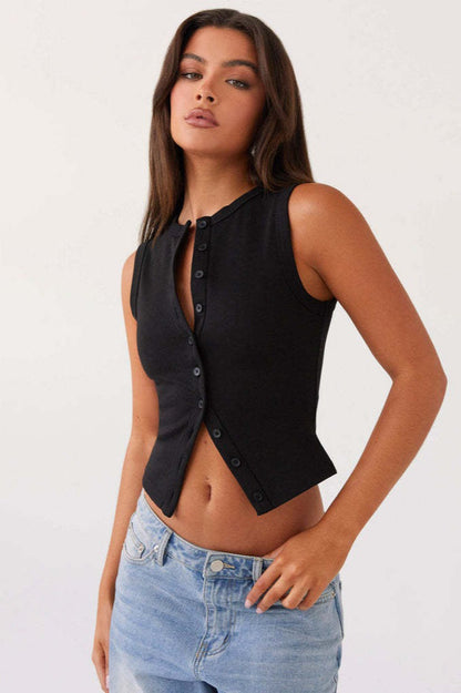 Sleeveless Slim Fit Knit Top