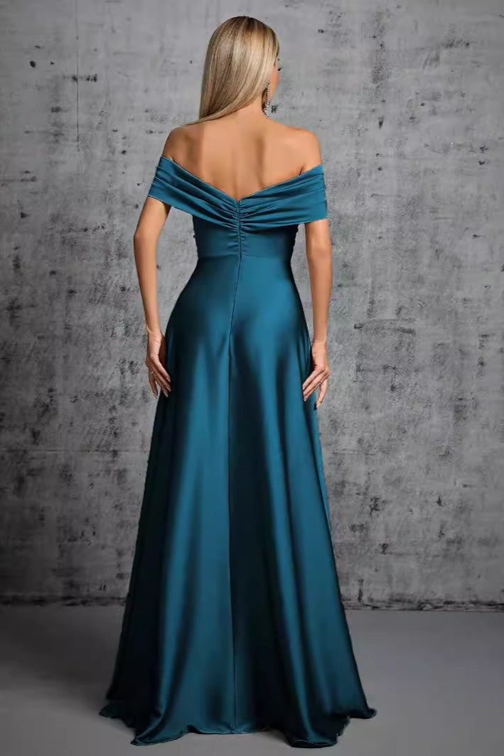 Off-Shoulder Slim-Fit Cocktail Formal Dress