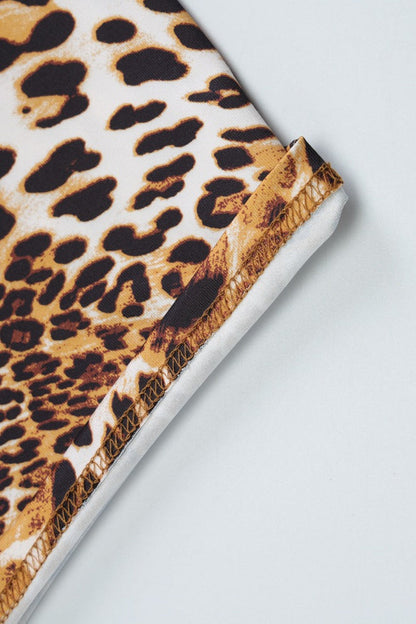 Leopard Print High Waist Sculpting Biker Shorts
