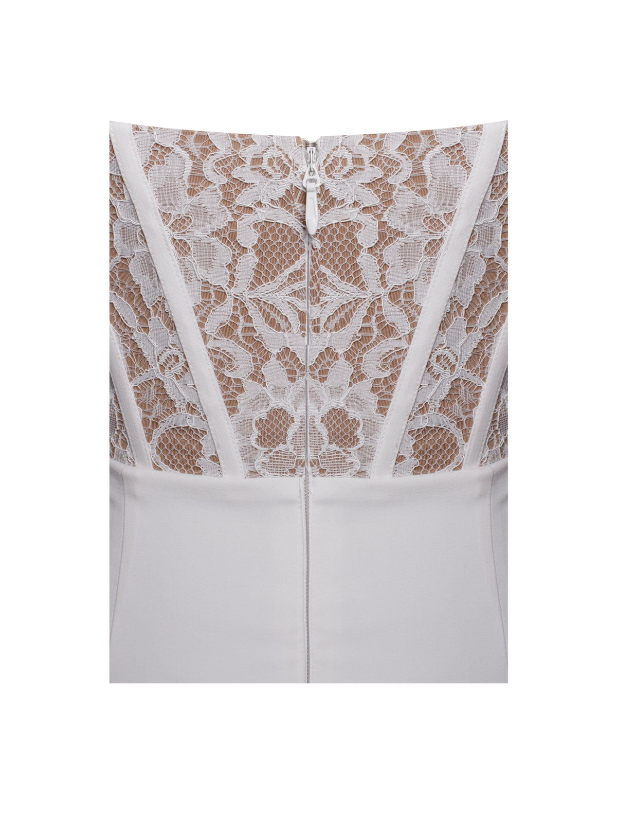 Junia White Lace Charming Corset Maxi Dress