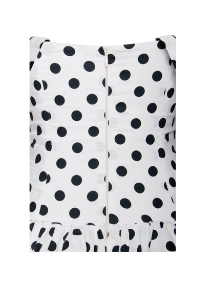 Umika Polka Dots Charming Bubble Hem Mini Dress
