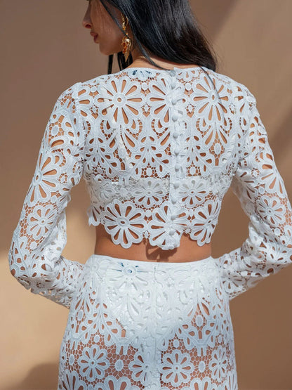 Petal Veil Luxe Lace Set