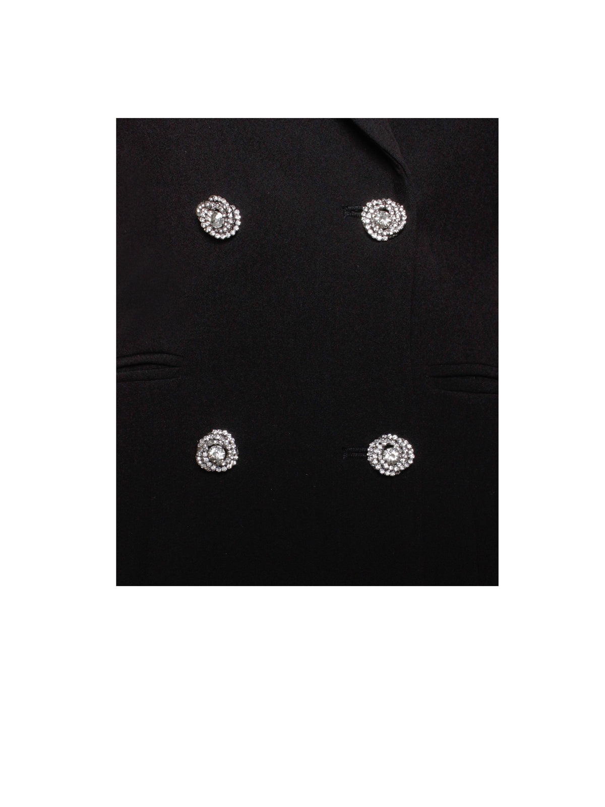 Quilla Black Feather Crystal Graceful Sleeve Backless Blazer Dress