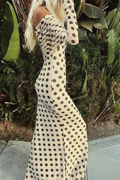 Polka Dot Backless Bodycon Birthday Dress