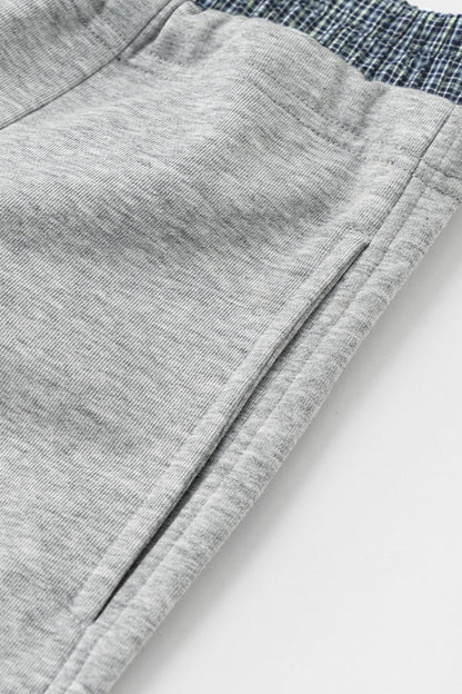Patchwork Double Waist Wide Leg Athletic Pants
