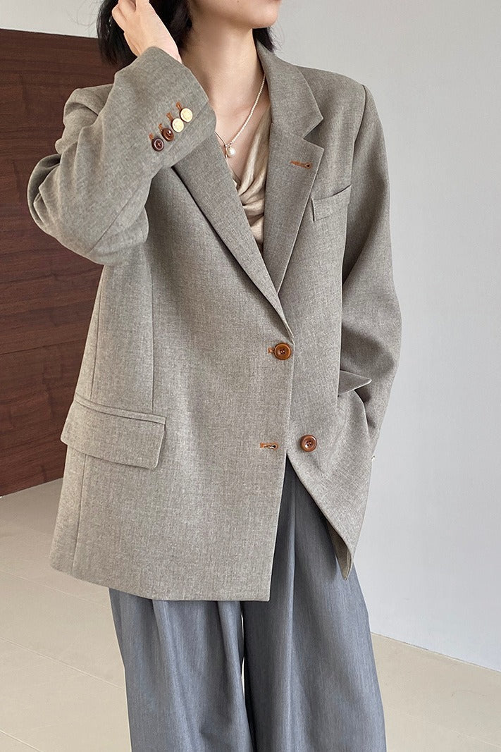 Elevated Casual Peak Lapel Blazer