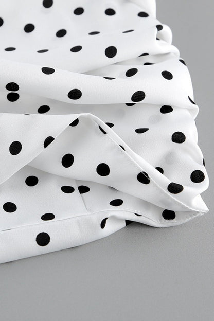 High Waist Polka Dot Bodycon Maxi Skirt