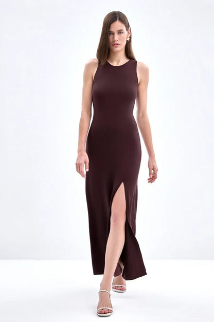 Elegant Knit Sleeveless Sweater Dress