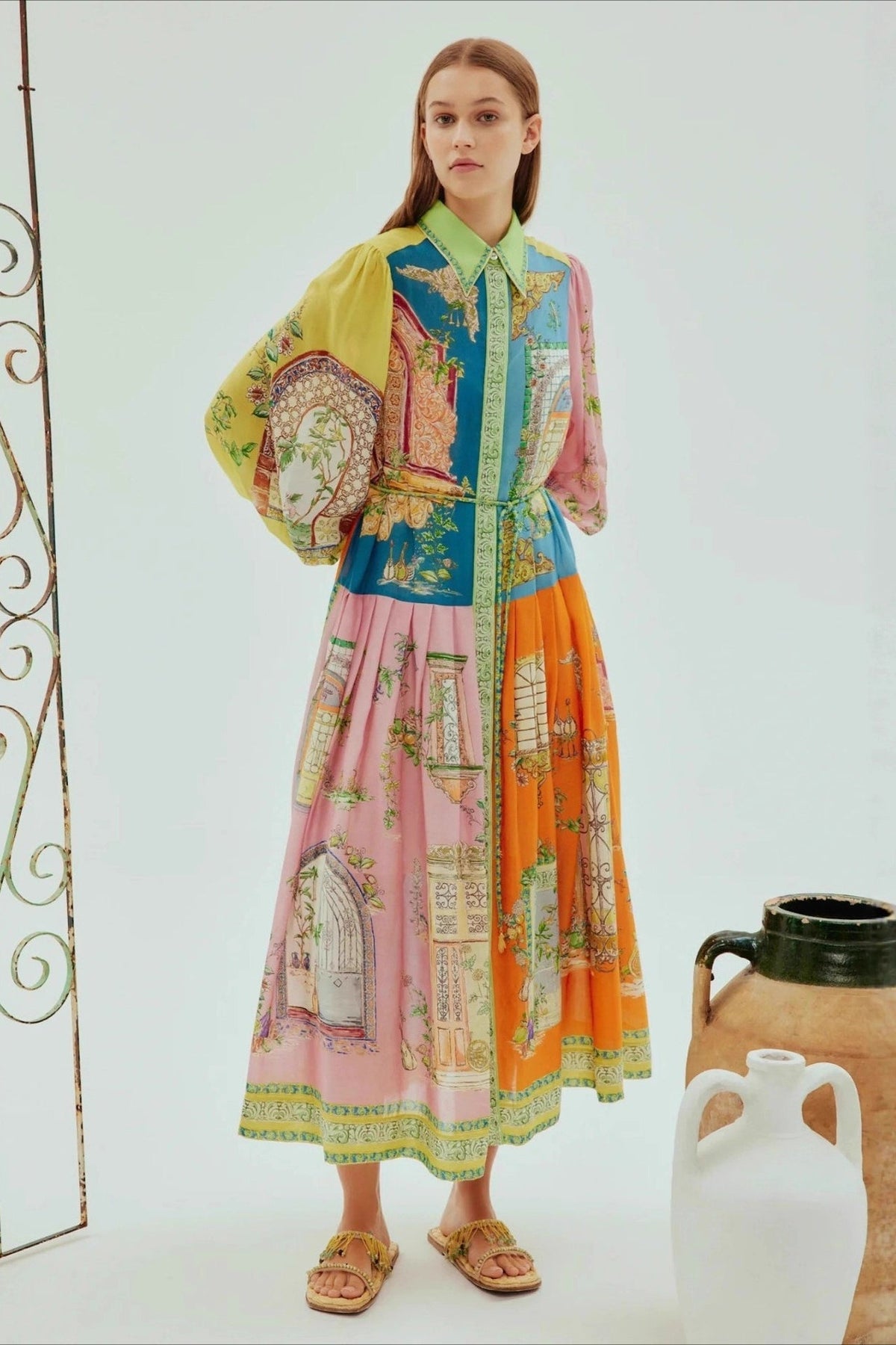 Graffiti Printed A-Line Casual Boho Dress