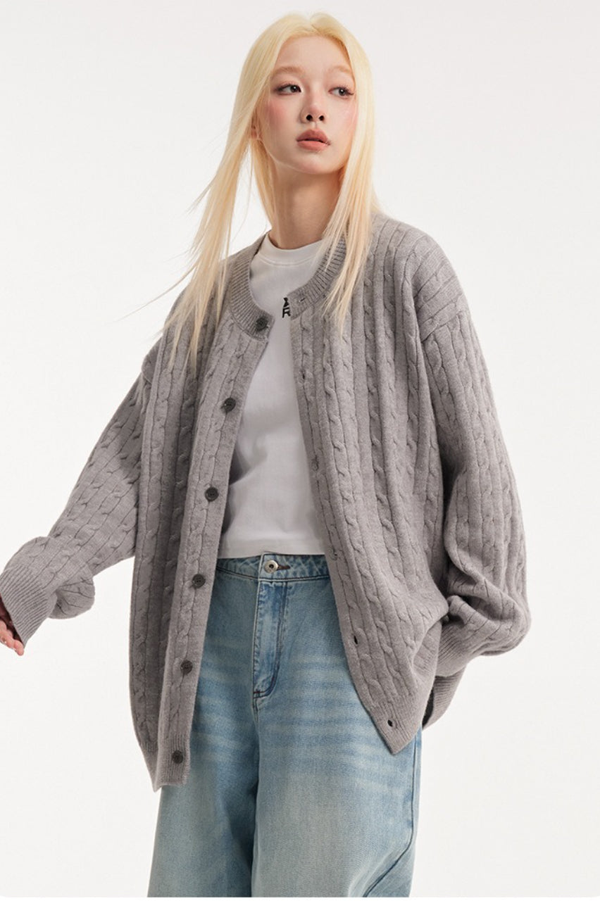 Cable Knit Vintage Cardigan