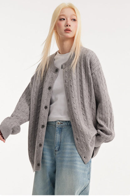 Cable Knit Vintage Cardigan