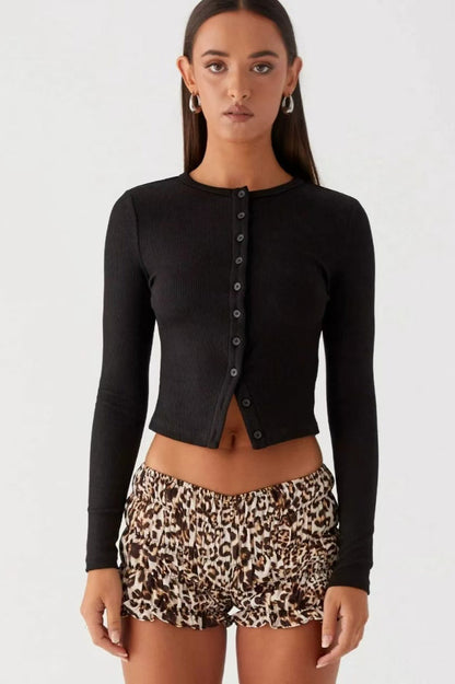 Minimalist Button Cardigan