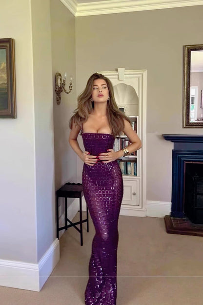 Rhinestone Bodycon Slip Birthday Dress