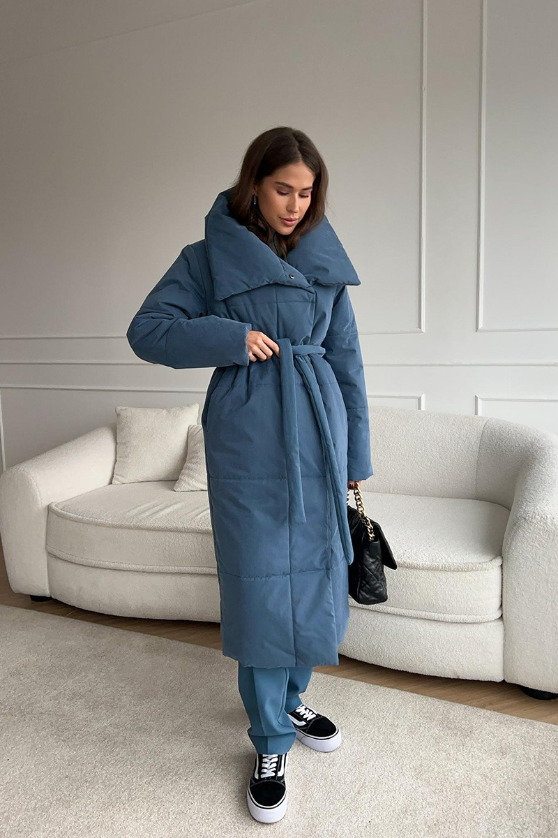 Cotton Padded Stand Collar Long Warm Loose Overcoat