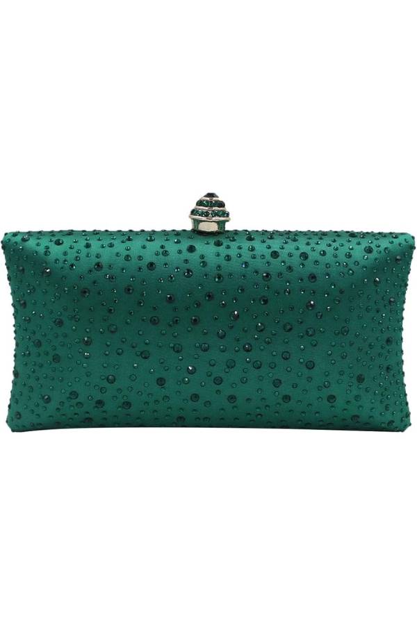 Emerald Green Full-Diamond Chain Bag