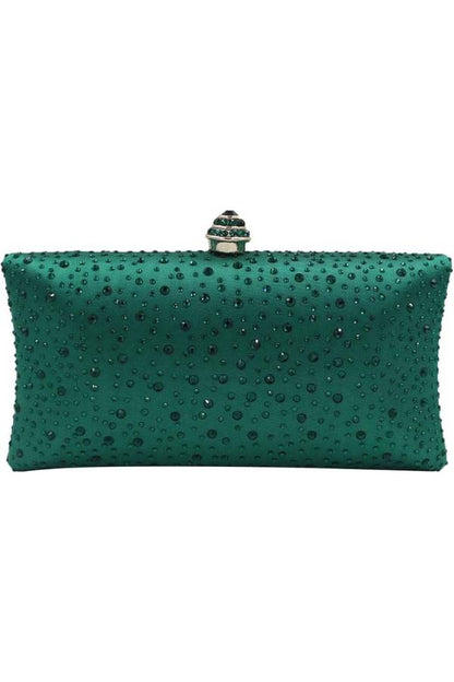Emerald Green Full-Diamond Chain Bag
