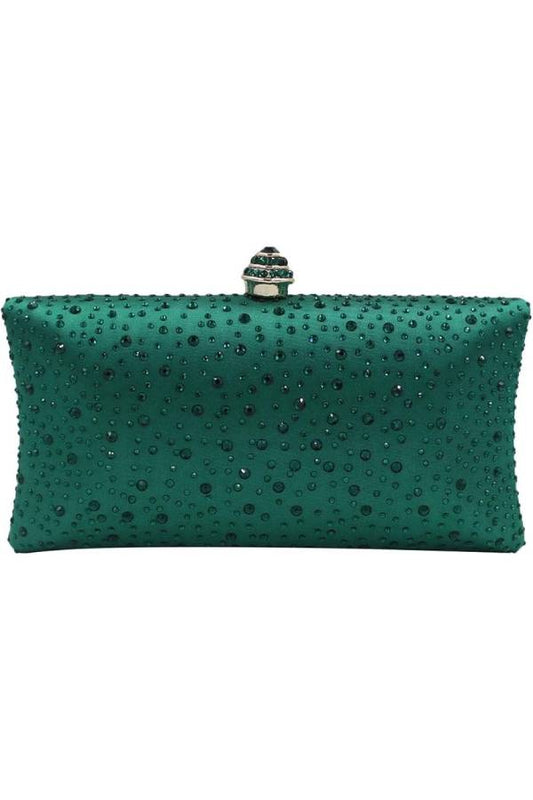 Emerald Green Full-Diamond Chain Bag