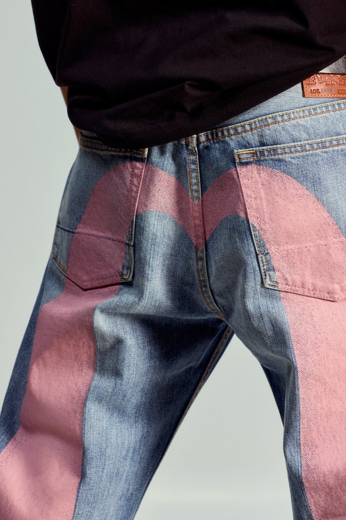 Vintage Letter Printed Loose Straight Leg Hip Hop Casual Jeans
