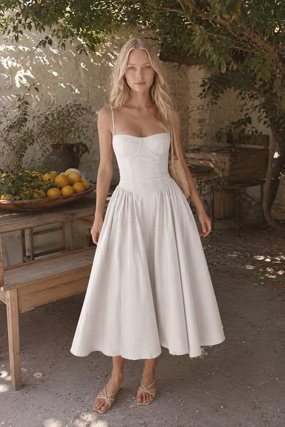 Elegant Vintage Satin Halter Maxi Prom Dress