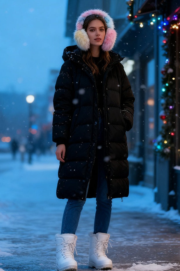 Plush Fox Fur Oversized Winter Earmuffs