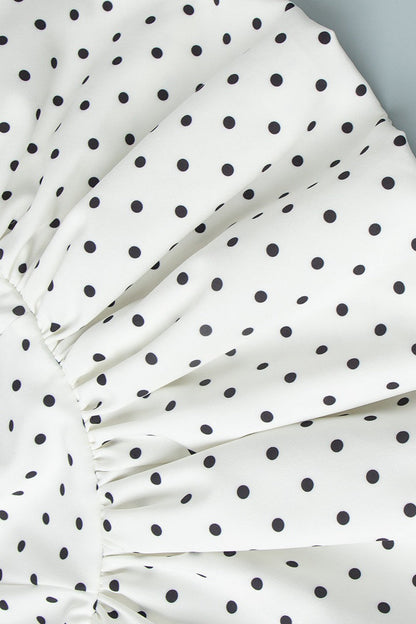 Sexy Polka Dot Halter Wide Leg Pants Set