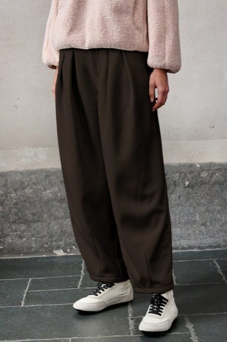 Relaxed Fit Wide Leg Knit Pants