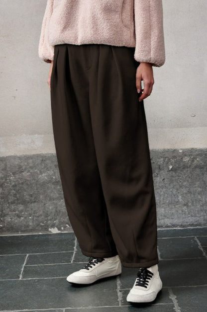 Relaxed Fit Wide Leg Knit Pants
