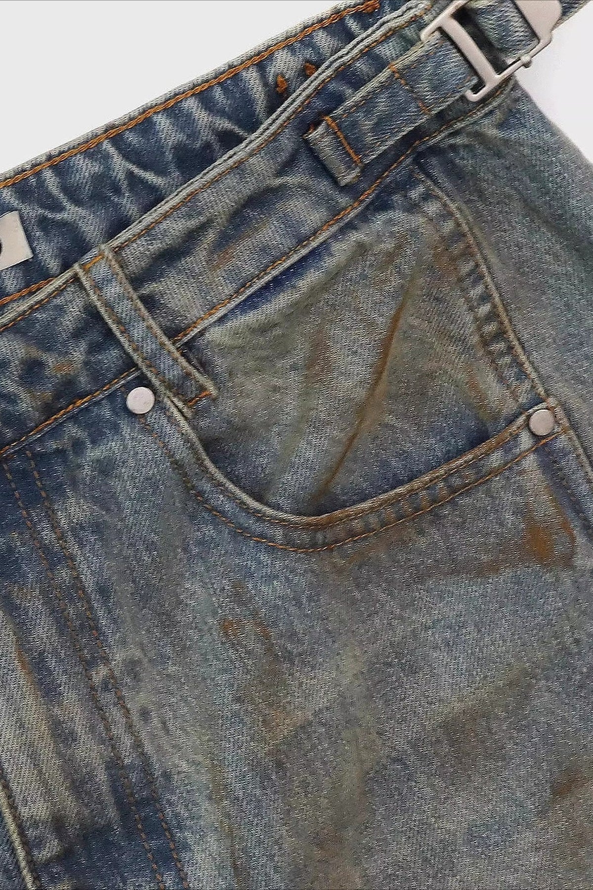 Vintage Distressed Wide Leg Jeans