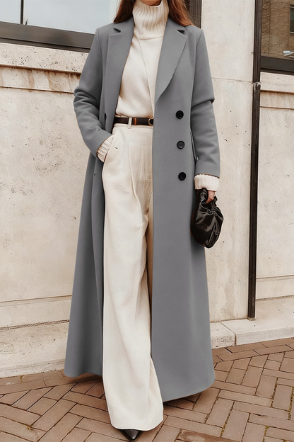 Thick Fleece Lined Maxi Casual Cold Weather Overcoat