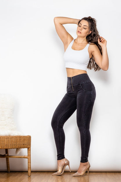 Plus Size High Waist Butt Lifting Yoga Denim Jeans