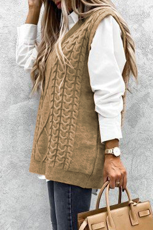 Oversized Vest Knit Sweaters Tank Pullover Fall Outfit